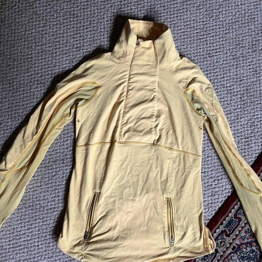 yellow lululemon quarter zip